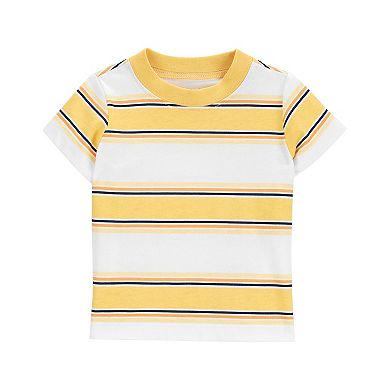 Baby Boy Carter's 2-Piece Striped Tee & Jean Shortalls Set