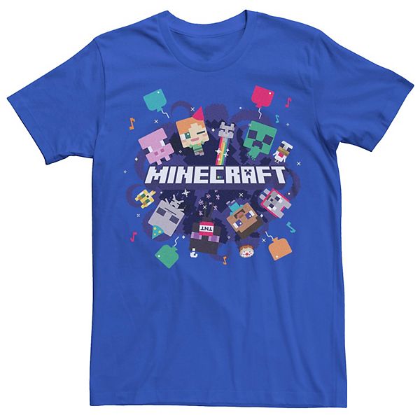 Men's Minecraft Mob Party Celebration Graphic Tee