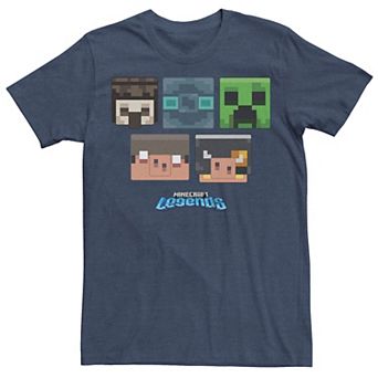 Men's Minecraft Legends Mobs Heads Graphic Tee