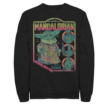 Men's Star Wars The Mandalorian The Child Bounty Comic Cover Graphic Fleece Sweatshirt