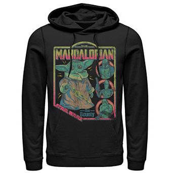 Men's Star Wars The Mandalorian The Child Bounty Comic Cover Graphic Hoodie