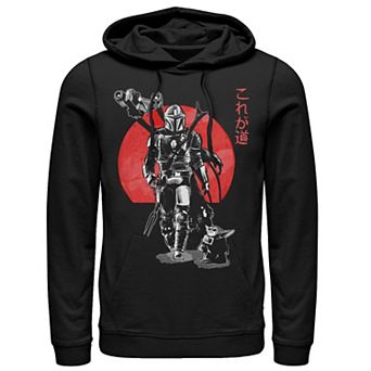 Men's Star Wars The Mandalorian Sumi Ink Portrait Graphic Hoodie