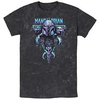 Men's Star Wars The Mandalorian Mando Triangle Bombard Wash Graphic Tee