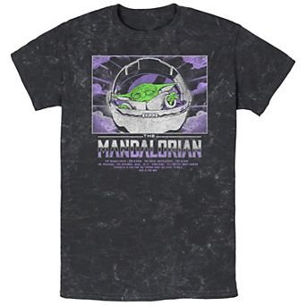 Men's Star Wars The Mandalorian Child Light C1 Mineral Wash Graphic Tee