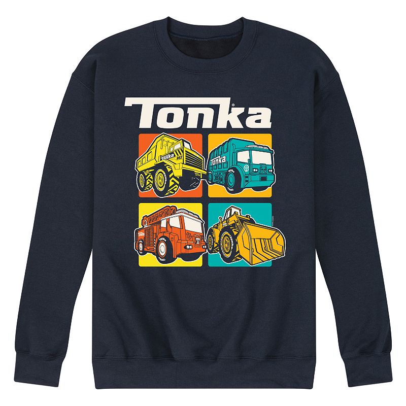 Men's Tonka Grid Fleece Sweatshirt, Size: Medium, Blue