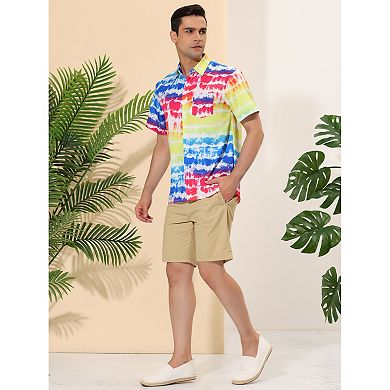 mens tie dye button down shirts