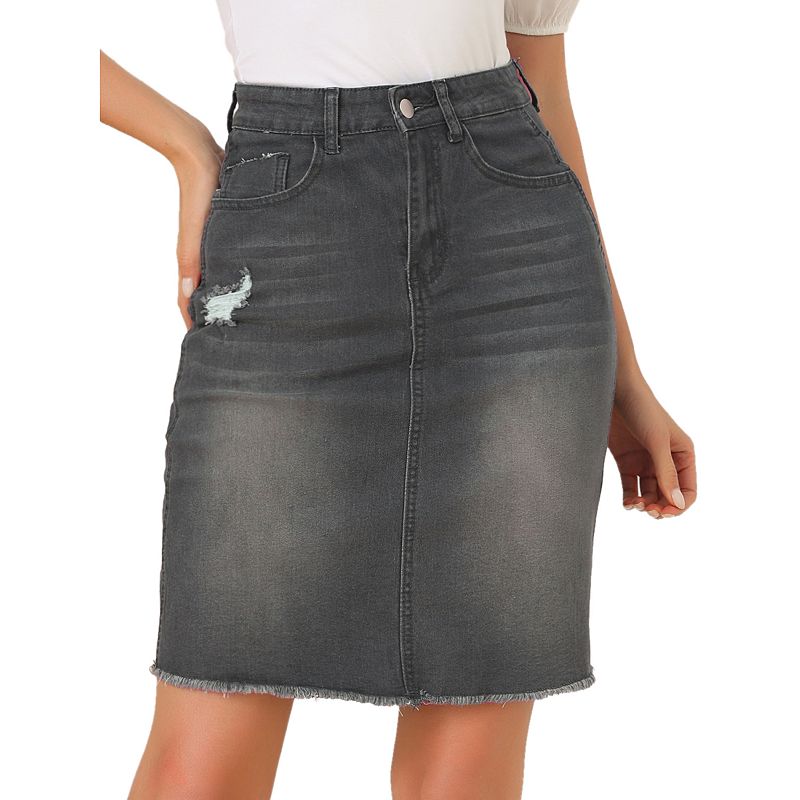 Above Knee Denim Skirts Kohls