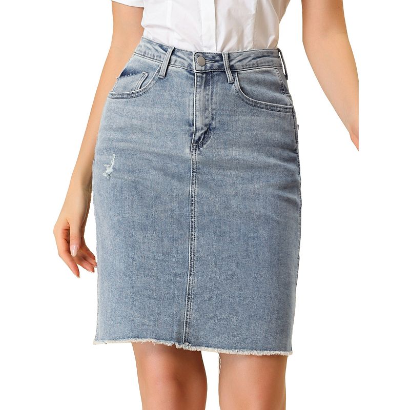 Denim skirt hotsell above knee