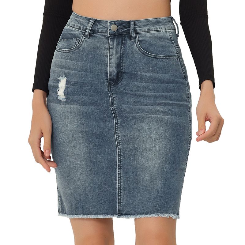 Denim pencil hotsell skirt at kohl's