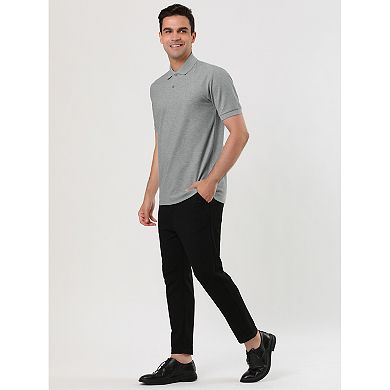 Men's Summer Short Sleeve Solid Color Golf Polo Shirts