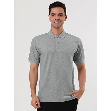 Men's Summer Short Sleeve Solid Color Golf Polo Shirts