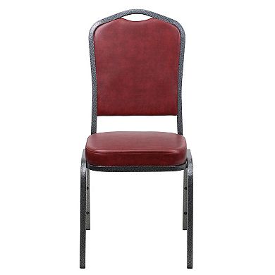 Emma And Oliver 4 Pack Crown Back Stacking Banquet Chair