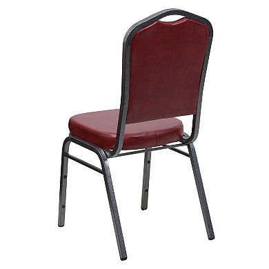 Emma and Oliver 4 Pack Crown Back Stacking Banquet Chair