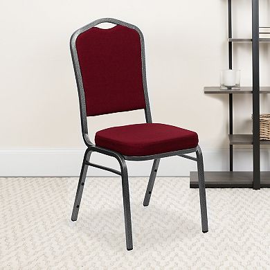 Emma and Oliver 4 Pack Crown Back Stacking Banquet Chair