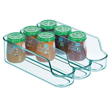 mDesign Small Plastic Baby Food Storage Bin, 3 Compartments, 2 Pack