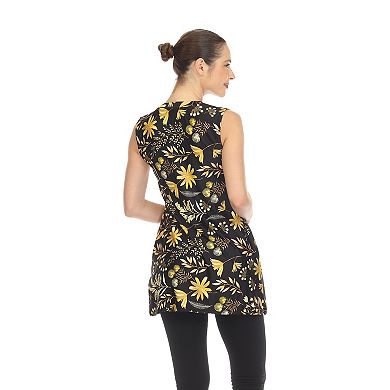 Women's Floral Sleeveless Tunic Top