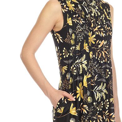 Women's Floral Sleeveless Tunic Top