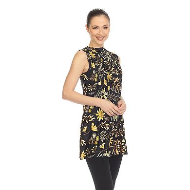 Women's Floral Sleeveless Tunic Top