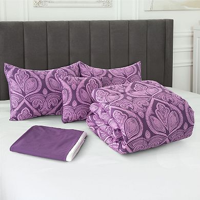 Lux Decor Collection 5-piece Comforter Set Reversible Down Alternative Comforter With Pillow Shams