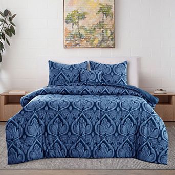 Lux Decor Collection 5 pc Comforter Set Reversible Down Alternative Comforter with Pillow Shams