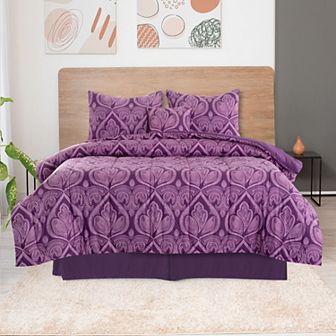 Lux Decor Collection 5 pc Comforter Set Reversible Down Alternative Comforter With Pillow Shams