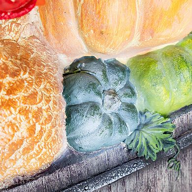 20.25" Turkey and Pumpkins 'Happy Thanksgiving' Decoration