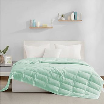 Unikome TENCEL Lyocell Luxury Quilted 75% White Down Lightweight Natural Cooling Blanket
