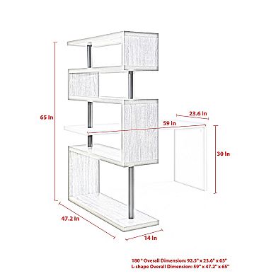 Irelynn Writing Desk Reversible Space Saving Design