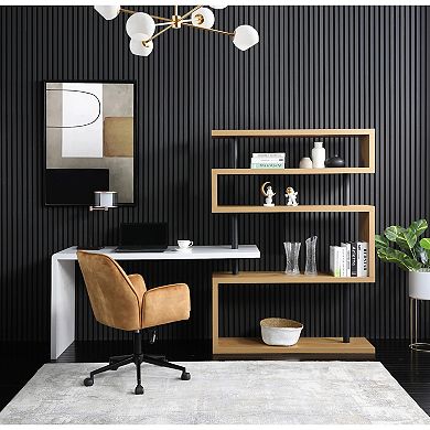 Irelynn Writing Desk Reversible Space Saving Design
