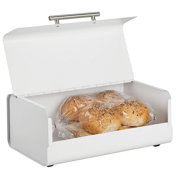 mDesign Metal Kitchen Countertop Bread Box, Home Storage Bin