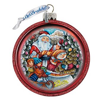 G.Debrekht Christmas is Coming Cut Ball Glass Ornament by G. DeBrekht Christmas Decor - 764-133