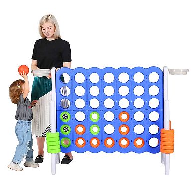 SDADI Giant Jumbo 4 in a Row Connect Game Indoor Outdoor Yard Game with Hoops