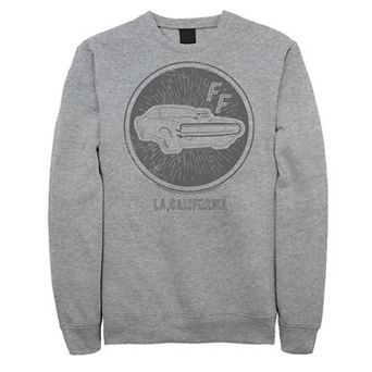 Big & Tall Fast And Furious Sports Car Badge Fleece Sweatshirt