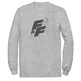 Big & Tall Fast & Furious Paint Splatter Bold Logo Long Sleeve Tee