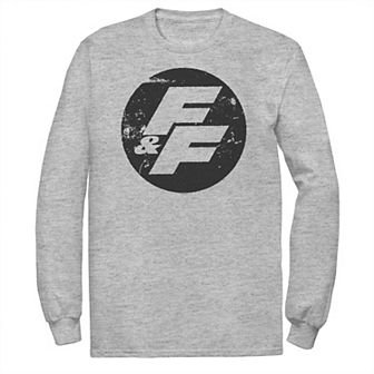 Big & Tall Fast & Furious Distressed Circle Logo Long Sleeve Tee