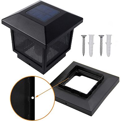 MAGGIFT Solar Flame Post Lights 72 SMD LEDs, Flickering Flame for Yard Fence Deck or Patio