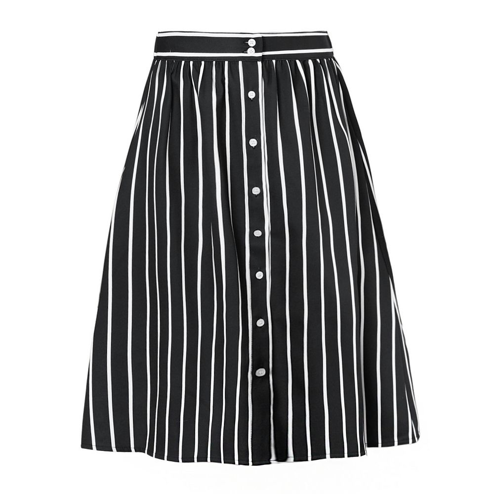Women's Rainbow Stripe A Line Skirt With Pockets And Elastic Waistband For Effortless Everyday Style main image 0