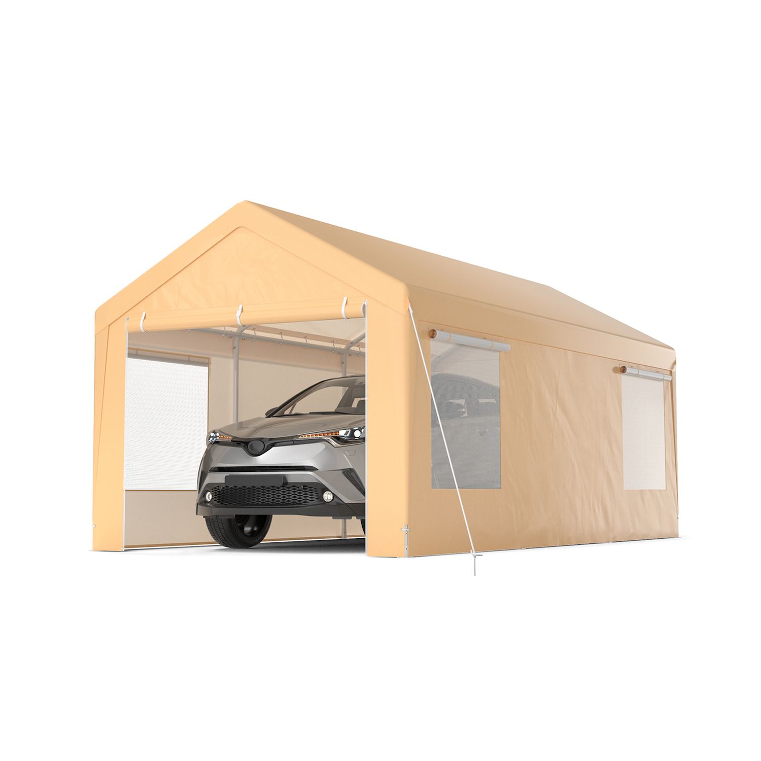 Outsunny 16' x 10' Carport, Heavy Duty Portable Garage / Storage