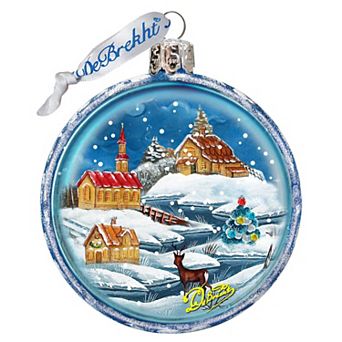 G.Debrekht Winter Village Glass Christmas Ornament by G. DeBrekht Decor Christmas Decor - 764-175