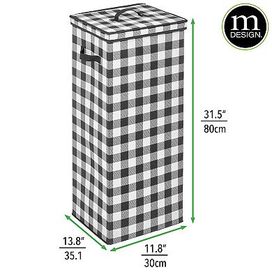 mDesign 41" Tall Gift-Wrapping Paper Storage Box with Handles + Removable Lid