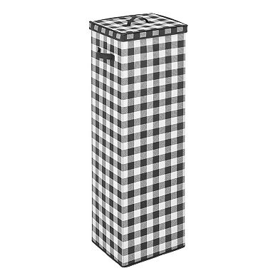 mDesign Tall Gift-Wrapping Paper Storage Box with Handles + Removable Lid, Taupe