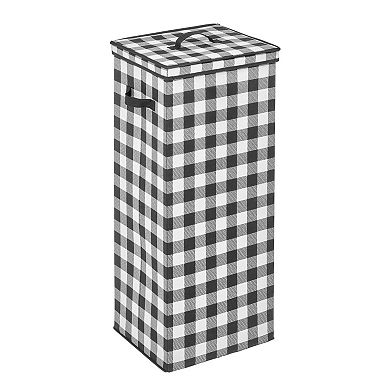 mDesign Tall Gift-Wrapping Paper Storage Box with Handles + Removable Lid, Taupe