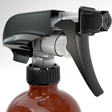 LiBa Amber Glass Spray Bottles 2 Pack, 16 oz Refillable Empty Spray Bottle for Cleaning