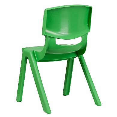 Emma and Oliver 5 Pack Plastic Stackable School Chair with 15.5'' Seat Height