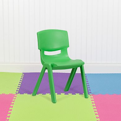Emma and Oliver 5 Pack Plastic Stackable School Chair with 15.5'' Seat Height