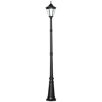 94.5" Solar Lamp Post Light With Auto Sensor Control Black