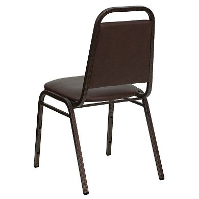 Emma And Oliver 4 Pack Trapezoidal Back Stacking Banquet Chair