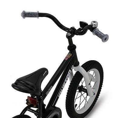 Joystar Pluto 12 Inch Ages 2 to 4 Kids BMX Bike with Training Wheels, Black