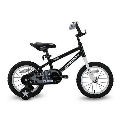 Joystar Pluto 12 Inch Ages 2 to 4 Kids BMX Bike with Training Wheels, Black
