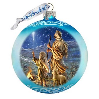 G.Debrekht Shepherds Keeping Watch Glass Ornament by D. Gelsinger DecorNativity Holiday Decor - 71158-1838